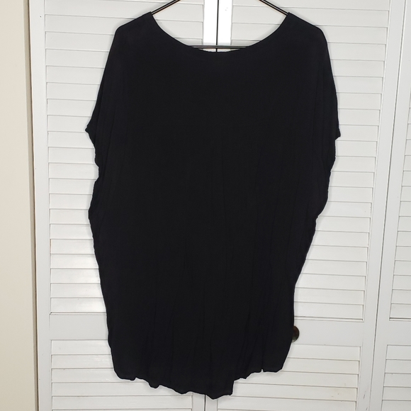 Torrid Black Opaque Challis Dolman Sleeve Blouse - Picture 8 of 12